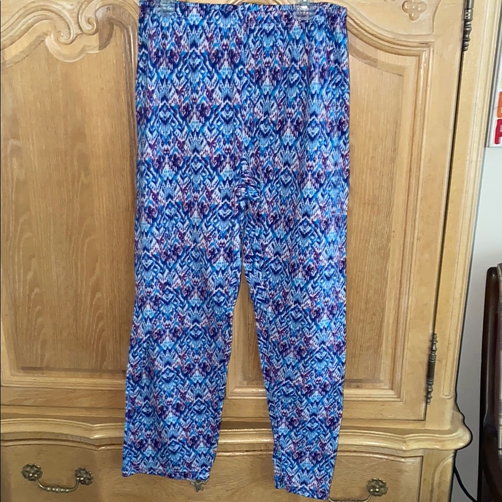 Blue Patterned Pants - Picture 1 of 3